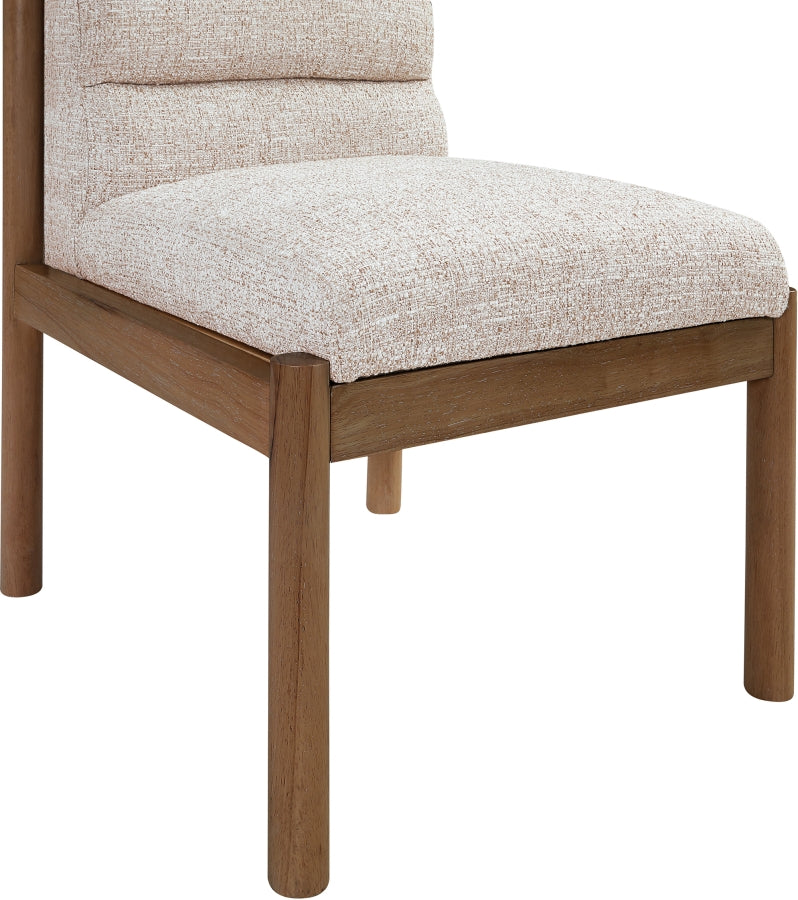 Eloura Linen Textured Fabric Upholstered Dining Chair in Beige, Set of 2 - 88059Beige-C