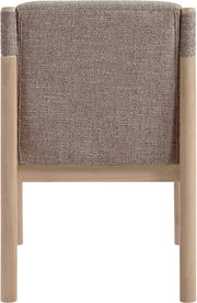 Eloura Linen Textured Fabric Upholstered Dining Chair in Brown, Set of 2 - 88058Brown-C