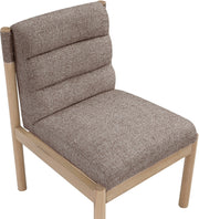 Eloura Linen Textured Fabric Upholstered Dining Chair in Brown, Set of 2 - 88058Brown-C