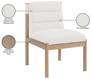 Eloura Linen Textured Fabric Upholstered Dining Chair in Cream, Set of 2 - 88058Cream-C