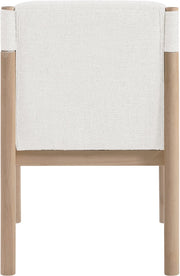 Eloura Linen Textured Fabric Upholstered Dining Chair in Cream, Set of 2 - 88058Cream-C