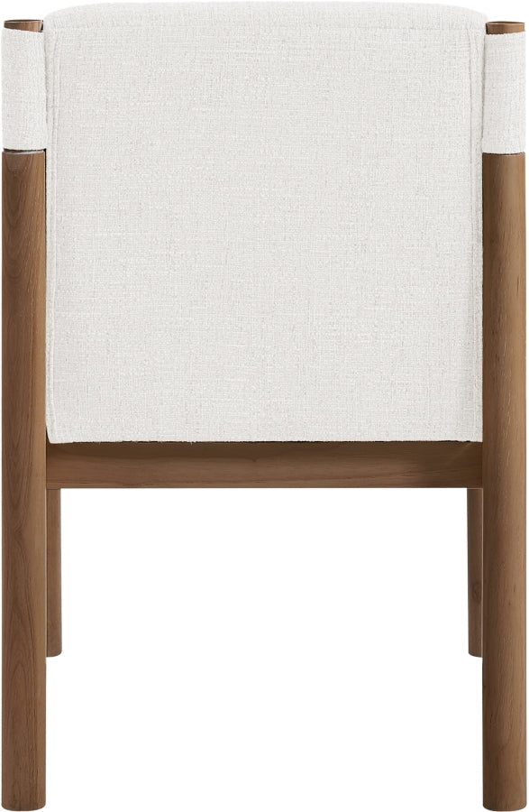 Eloura Linen Textured Fabric Upholstered Dining Chair in Cream, Set of 2 - 88059Cream-C