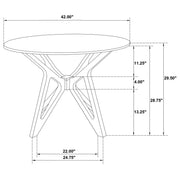 Elowen 5-piece Round Solid Wood Dining Set Light Walnut - 108440-S5