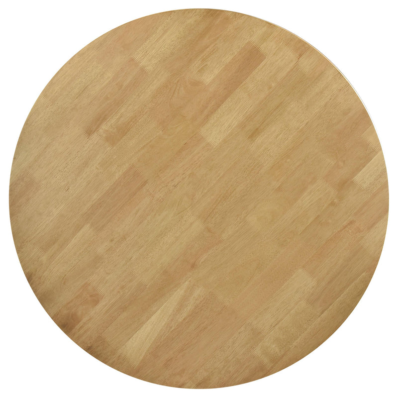 Elowen 5-piece Round Solid Wood Dining Set Light Walnut - 108440-S5