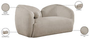 Elowen 68" Fabric Upholstered Loveseat in Beige - 107Beige-L