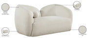 Elowen 68" Fabric Upholstered Loveseat in Cream - 107Cream-L