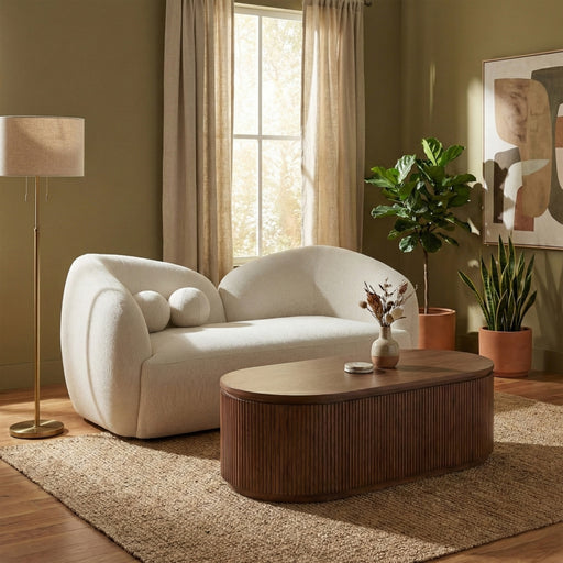 Elowen 68" Fabric Upholstered Loveseat in Cream - 107Cream-L