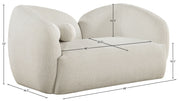 Elowen 68" Fabric Upholstered Loveseat in Cream - 107Cream-L