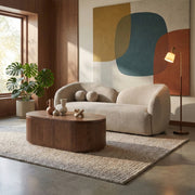 Elowen 91" Fabric Upholstered Sofa in Beige - 107Beige-S