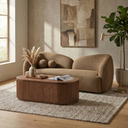 Elowen 91" Fabric Upholstered Sofa in Brown - 107Brown-S
