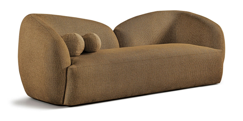 Elowen 91" Fabric Upholstered Sofa in Brown - 107Brown-S