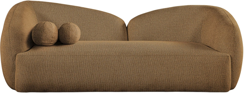 Elowen 91" Fabric Upholstered Sofa in Brown - 107Brown-S