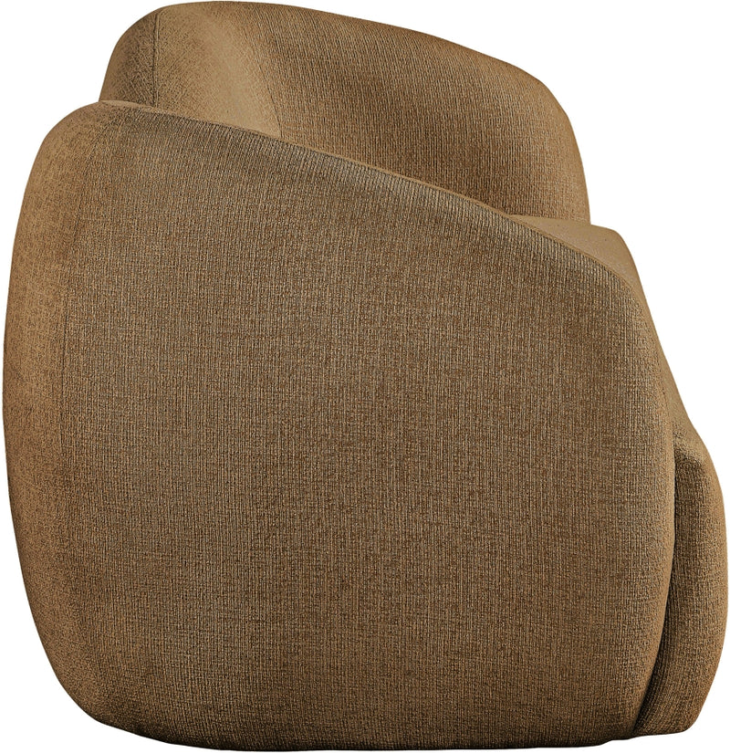 Elowen 91" Fabric Upholstered Sofa in Brown - 107Brown-S