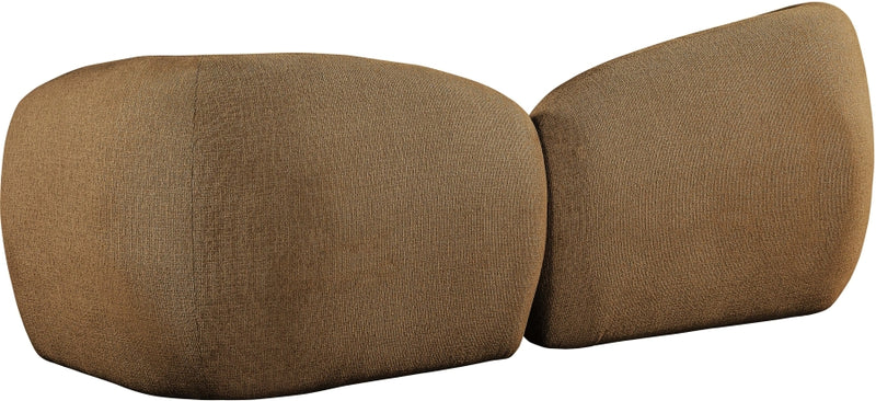 Elowen 91" Fabric Upholstered Sofa in Brown - 107Brown-S