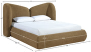 Elowen Chenille Fabric Upholstered Full Bed in Brown - ElowenBrown-F