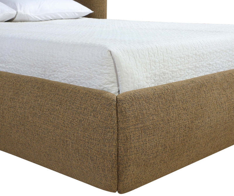Elowen Chenille Fabric Upholstered Full Bed in Brown - ElowenBrown-F