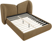 Elowen Chenille Fabric Upholstered Full Bed in Brown - ElowenBrown-F