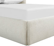 Elowen Chenille Fabric Upholstered Full Bed in Cream - ElowenCream-F