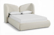 Elowen Chenille Fabric Upholstered Full Bed in Cream - ElowenCream-F