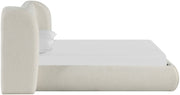 Elowen Chenille Fabric Upholstered Full Bed in Cream - ElowenCream-F
