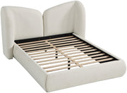 Elowen Chenille Fabric Upholstered Full Bed in Cream - ElowenCream-F