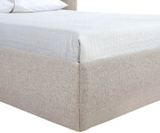 Elowen Chenille Fabric Upholstered Queen Bed in Beige - ElowenBeige-Q