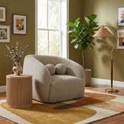 Elowen Fabric Upholstered Chair in Beige - 107Beige-C