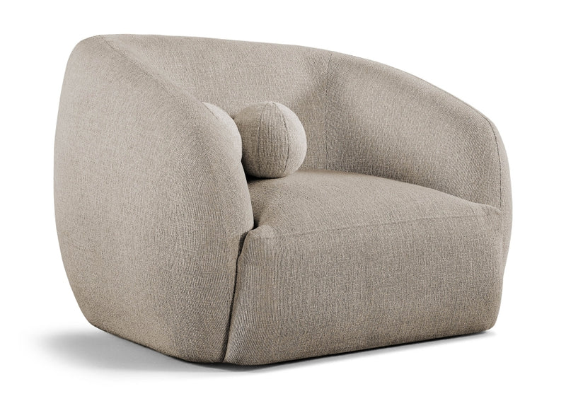 Elowen Fabric Upholstered Chair in Beige - 107Beige-C