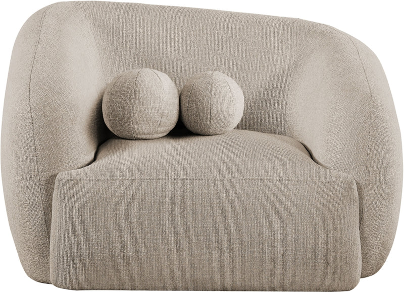 Elowen Fabric Upholstered Chair in Beige - 107Beige-C