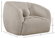 Elowen Fabric Upholstered Chair in Beige - 107Beige-C