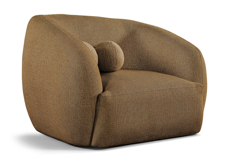 Elowen Fabric Upholstered Chair in Brown - 107Brown-C