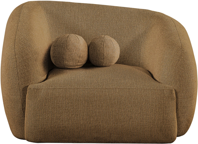 Elowen Fabric Upholstered Chair in Brown - 107Brown-C