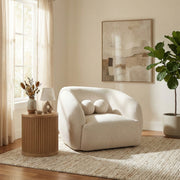 Elowen Fabric Upholstered Chair in Cream - 107Cream-C