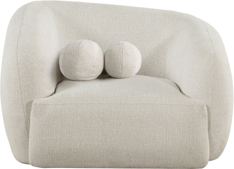 Elowen Fabric Upholstered Chair in Cream - 107Cream-C