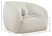 Elowen Fabric Upholstered Chair in Cream - 107Cream-C