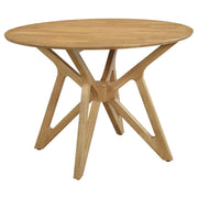 Elowen Round 42-inch Solid Wood Dining Table Light Walnut - 108440