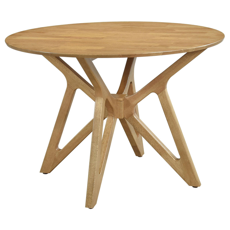 Elowen Round 42-inch Solid Wood Dining Table Light Walnut - 108440