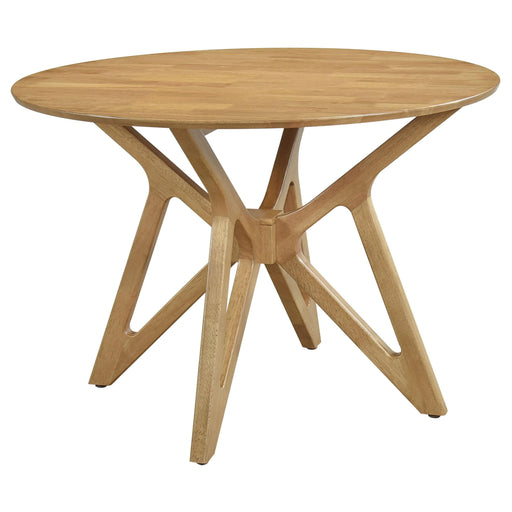 Elowen Round 42-inch Solid Wood Dining Table Light Walnut - 108440