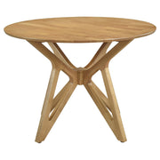 Elowen Round 42-inch Solid Wood Dining Table Light Walnut - 108440