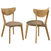 Elowen Wood Dining Side Chair Light Walnut (Set of 2) - 108442