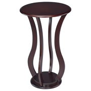 Elton Round Wood Top Accent Plant Stand Cherry - 900934