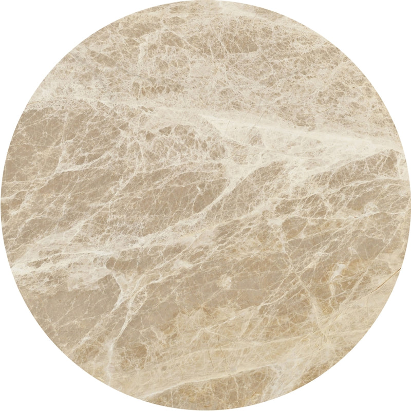 Elvira Genuine Marble And Mango Wood Coffee Table in Beige Brown - 77020Beige-CT
