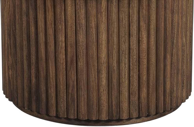 Elvira Genuine Marble And Mango Wood Coffee Table in Beige Brown - 77020Beige-CT