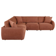 Elysia 5-piece Fabric Upholstered Modular Sectional Sofa Coral - 551891-SETA