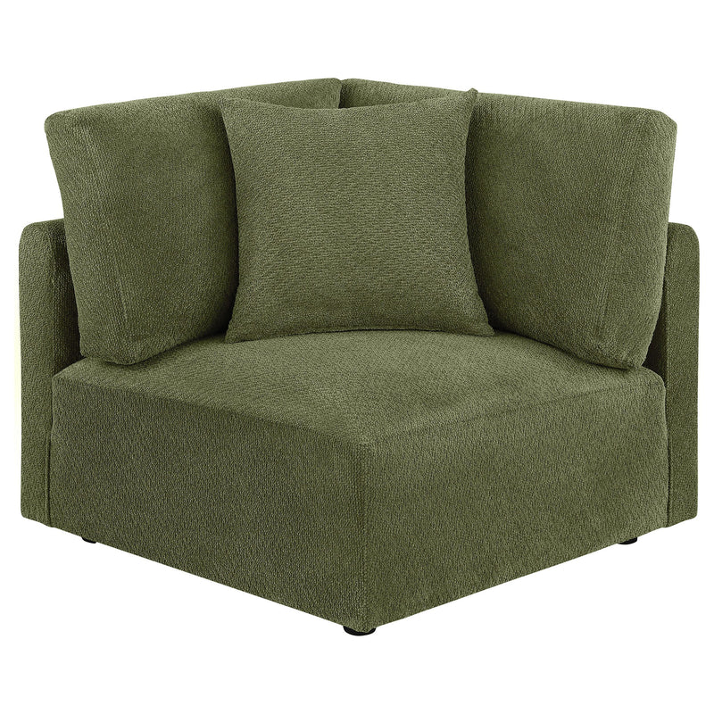 Elysia 5-piece Fabric Upholstered Modular Sectional Sofa Green - 551895-SETA