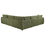 Elysia 5-piece Fabric Upholstered Modular Sectional Sofa Green - 551895-SETA