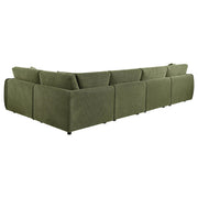 Elysia 5-piece Fabric Upholstered Modular Sectional Sofa Green - 551895-SETA