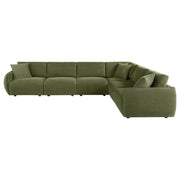 Elysia 6-piece Fabric Upholstered Modular Sectional Sofa Green - 551895-SET