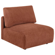 Elysia Fabric Upholstered Modular Armless Chair Coral - 551891