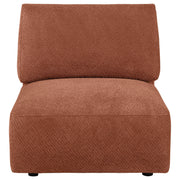 Elysia Fabric Upholstered Modular Armless Chair Coral - 551891
